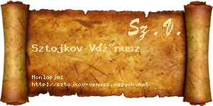 Sztojkov Vénusz névjegykártya